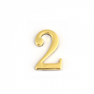 Цифра дверная Apecs DN-01-2-Z-G золото